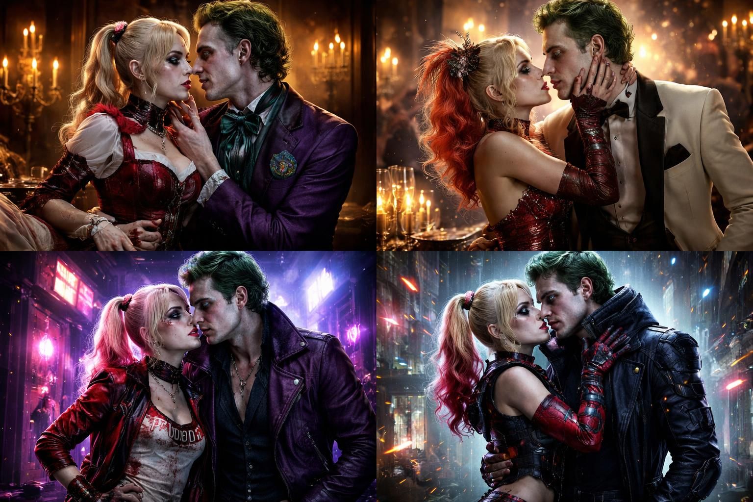 découvrez l'histoire tumultueuse et passionnée de harley quinn et joker, un amour toxique qui traverse les époques avec intensité et chaos.